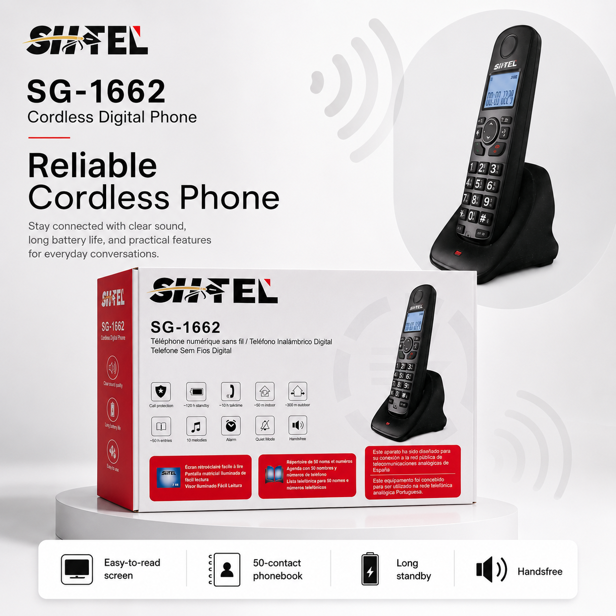 هاتف لاسلكي SHTEL SG-1662 - 2